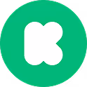 Логотип криптовалютной платформы Kickstarter белая буква K на зеленом круглом фоне.